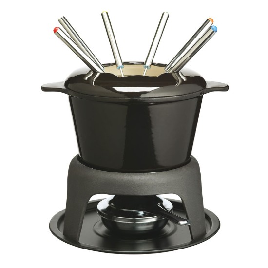 Set per fonduta da 8 pezzi, realizzato in ghisa smaltata - di Kitchen Craft