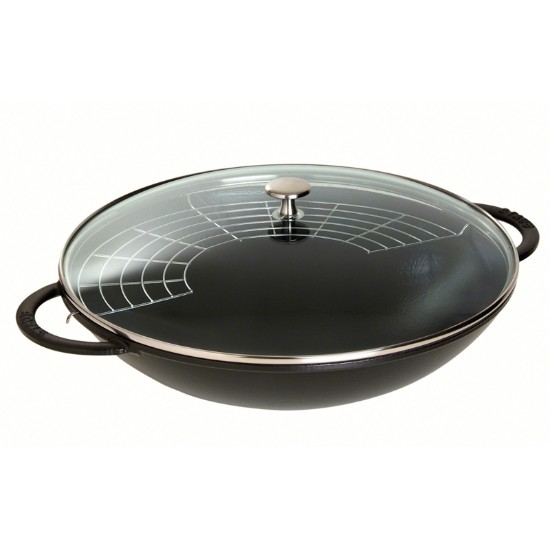 Wok pann, malm, 37cm, Black - Staub
