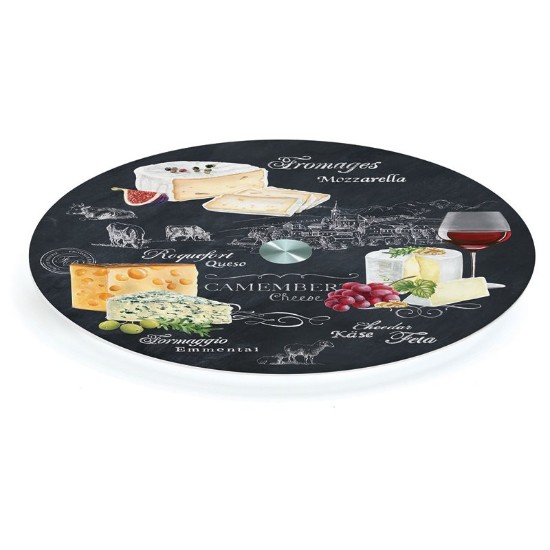 Draaiplateau "World of Cheese" voor het serveren van kaas, 32 cm - Easy Life