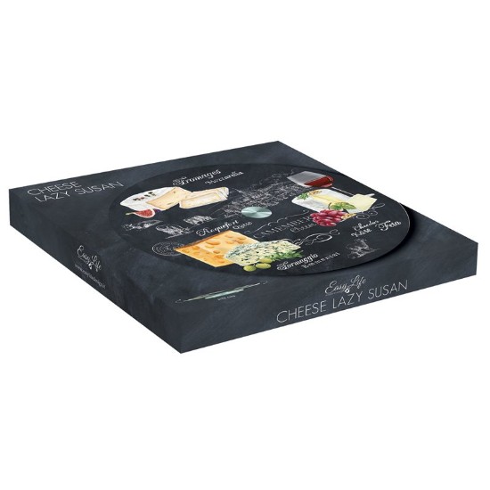 Draaiplateau "World of Cheese" voor het serveren van kaas, 32 cm - Easy Life
