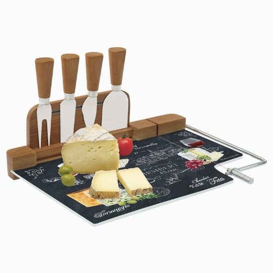 "World of cheese" 6-delige kazen serveerset, 31,5x20 cm - Easy Life
