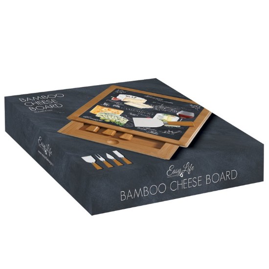 "World of cheese" 6-piece set for cheeses serving, 25 x 25 cm - Easy Life