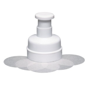Set con pressa per hamburger e 100 dischi cerati, 9 cm - di Kitchen Craft