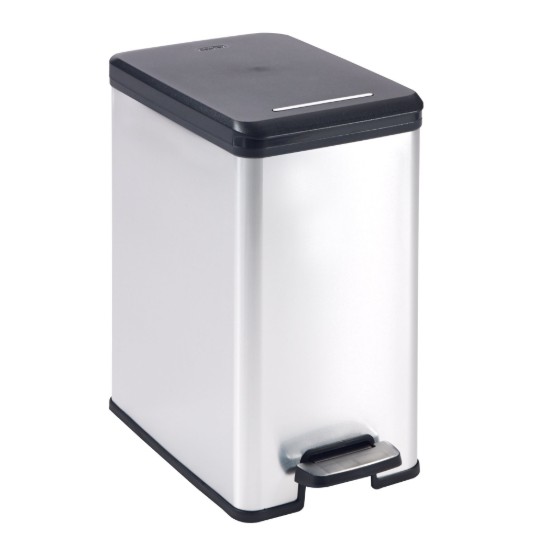 Poubelle rectangulaire, à pédale, 25L, "Slim" - Curver