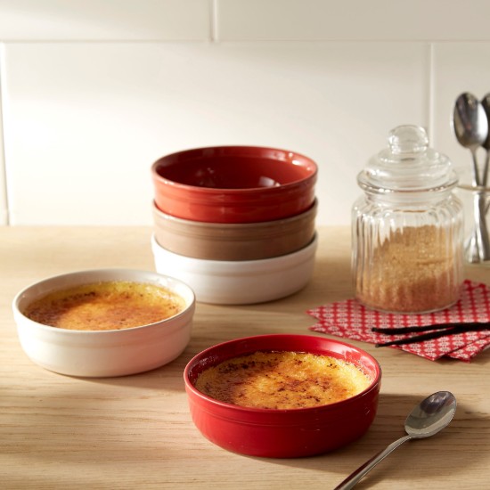 Set med 2 Creme Brulee-plattor, keramik, 12 cm, Clay - Emile Henry