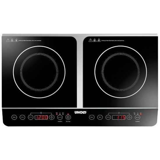 Induksjon dobbel komfyr, 3500W - Unold