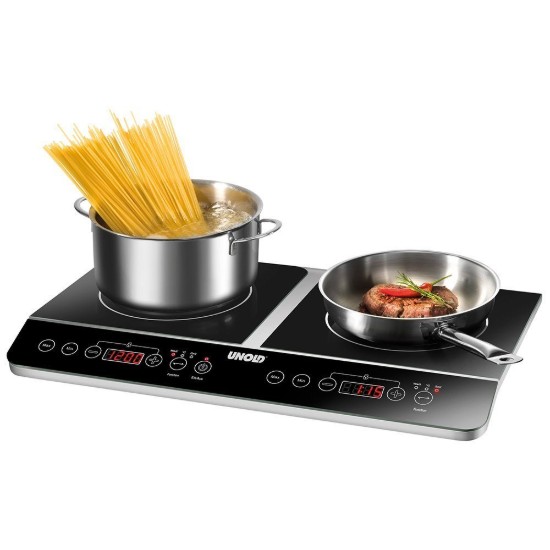 Induksjon dobbel komfyr, 3500W - Unold