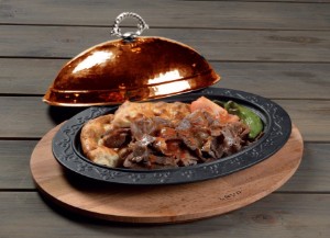 Set of serving platter and oval tray, 32 x 23 cm, LAVA