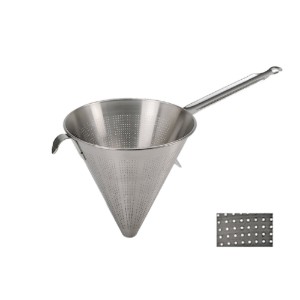 Chinese conical strainer with micro-perforations, 23 cm - "de Buyer" brand