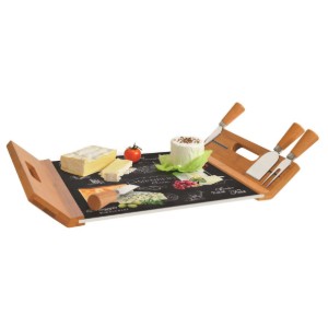 Set per servire il formaggio da 5 pezzi, "World of cheese", 44 x 28 cm - Easy Life