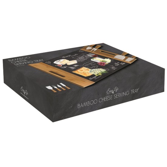 Set per servire il formaggio da 5 pezzi, "World of cheese", 44 x 28 cm - Easy Life
