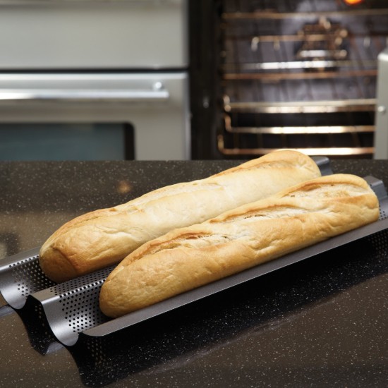 Tray for preparing French baguettes, 39 x 16.5 cm, steel - Kitchen Craft