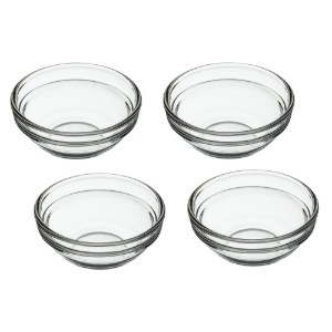 Set van 4 kommen, 7,5 cm, gemaakt van glas - gemaakt door Kitchen Craft
