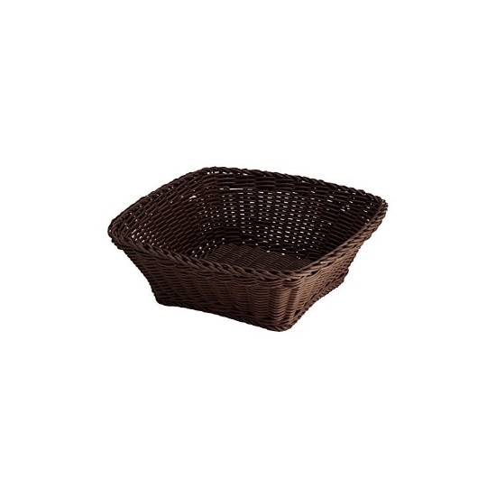 Cestino quadrato, polipropilene, 19 x 19cm, Marrone - Saleen