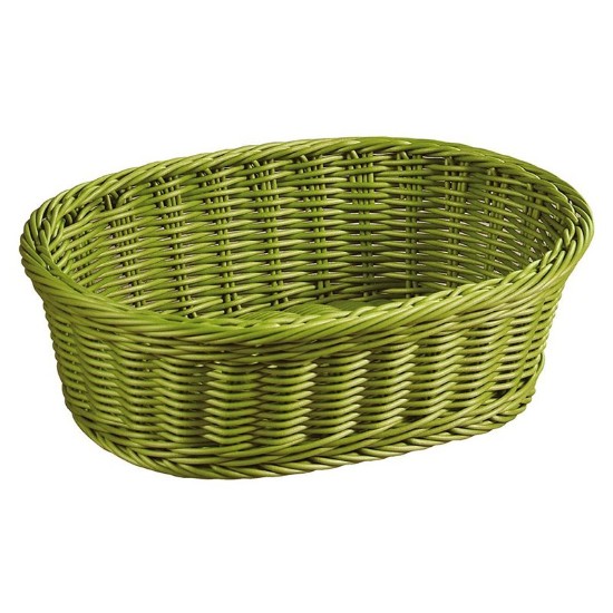 Cestino per il pane ovale, 29,5 x 23 cm, plastica, verde - Kesper