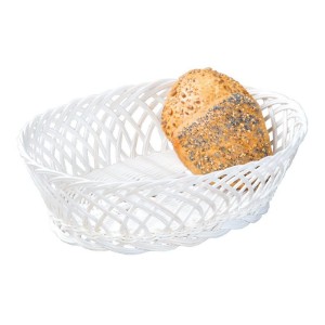 Ovale broodmand, 31 x 23,5 cm, kunststof, Wit - Kesper
