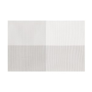 Set van 4 placemats, 45 × 30 cm, wit/grijs