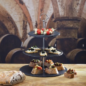 Schotel 3 niveaus, 28,5 x 34,5 cm, leisteen - Kitchen Craft