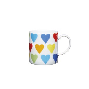 Tazzina caffè "Hearts", porcellana, 80 ml - Kitchen Craft