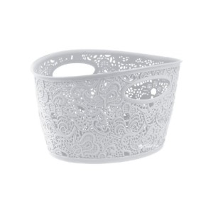 Cesto portaoggetti in plastica, 22 x 17 x 12 cm, Bianco - Curver