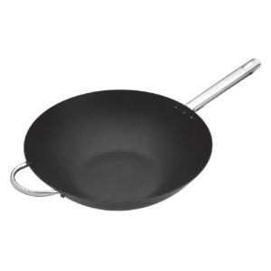 Padella Wok, acciaio al carbonio, 35,5 cm - Kitchen Craft