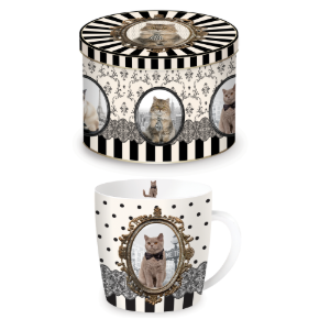 "British cat" porcelain cup, 350ml - Easy Life