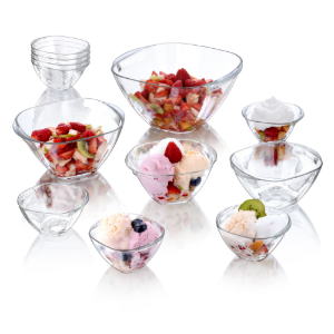 Schaal, 11,5 x 10 cm / 220 ml, glas, "Magic" - Borgonovo