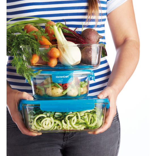 Voedselcontainer, rechthoekig, 350 ml, gemaakt van glas - Kitchen Craft