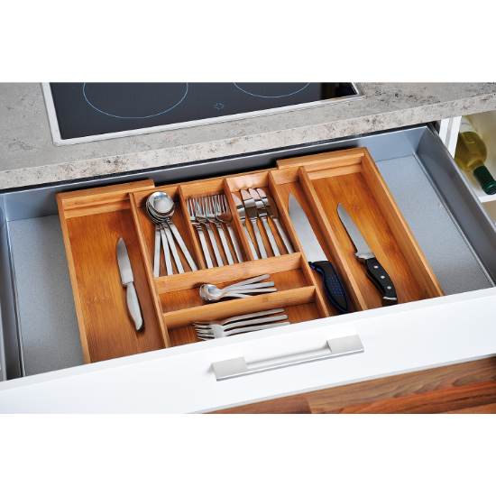 Uitbreidbare bestekorganizer, 35-58 cm, bamboe - Kesper