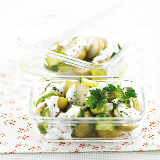 Matoppbevaringsbeholder, 400 ml, laget av glass - Glasslock