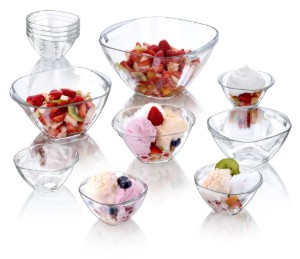 Schaal, 19 cm / 1200 ml, glas, "Magic"  - Borgonovo