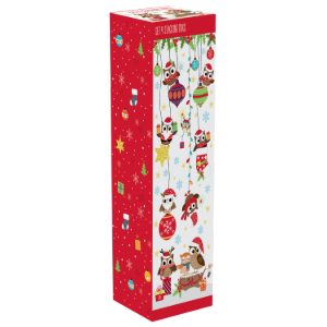 Set 4 tazze in porcellana "Owls Family", 275 ml, blu - Easy Life