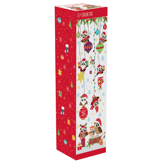 Set 4 tazze in porcellana "Owls Family", 275 ml, blu - Easy Life