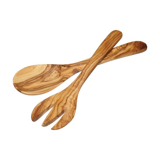 Set posate per insalata 2 pezzi, 29 cm, legno d'ulivo - Kitchen Craft