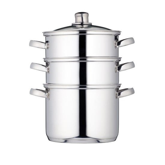 Set di pentole a più livelli in acciaio inossidabile per la cottura a vapore - di Kitchen Craft