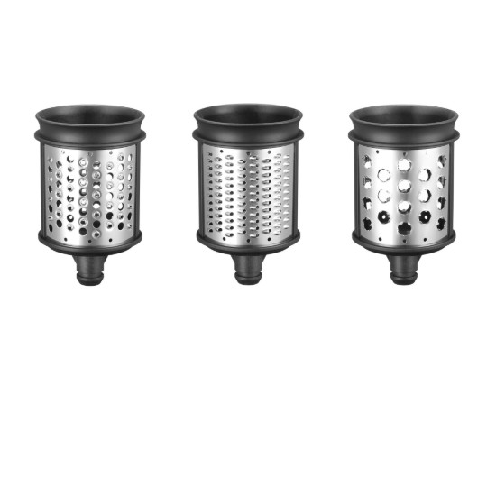 Conjunto de 3 raladores cilíndricos para ralar queijo e legumes - marca KitchenAid