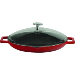 Padella con coperchio, 30 cm, gamma "Glaze", rossa - marca LAVA