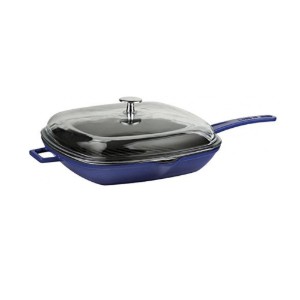 Grillpan met deksel, 26 x 26 cm, "Glaze" bereik, blauw - LAVA merk