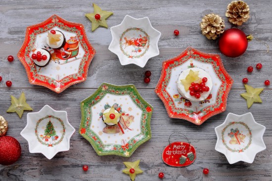 Cuenco de porcelana "Vintage Christmas", Ø 20 cm - Easy Life