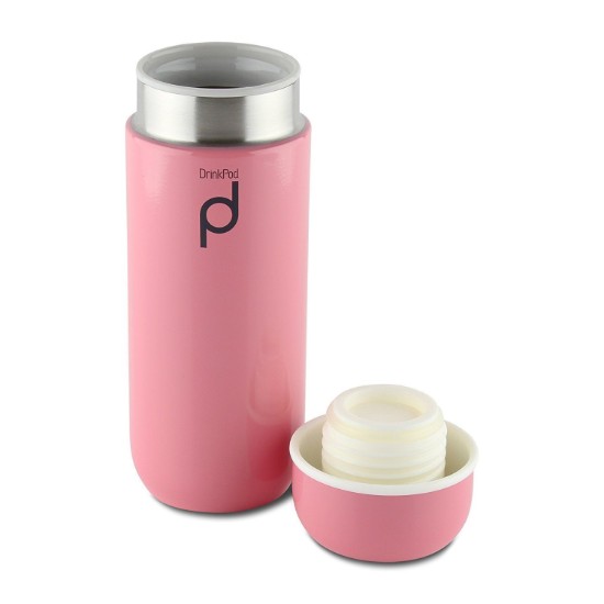 Soojusisolatsiooniga pudel, 200 ml, roostevaba teras, "DrinkPod", roosa - Grunwerg