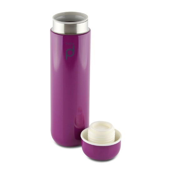 Flacone termoisolante "DrinkPod" in acciaio inox, 300 ml, colore viola - Grunwerg