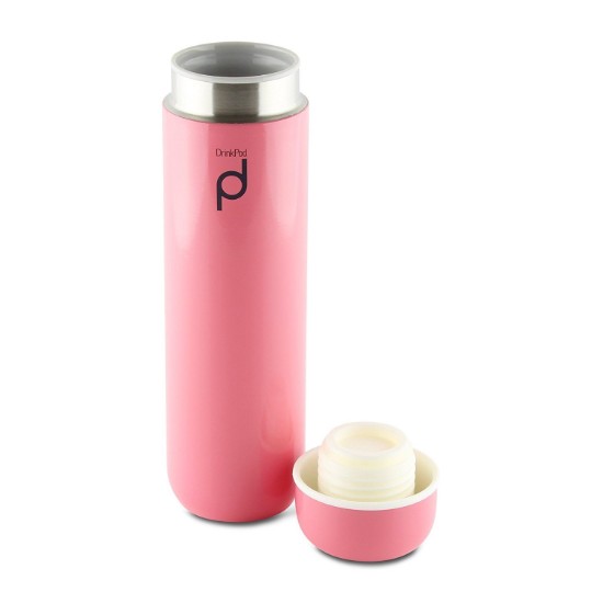 "DrinkPod" thermisch isolerende fles gemaakt van roestvrij staal, 300 ml, Roze - Grunwerg