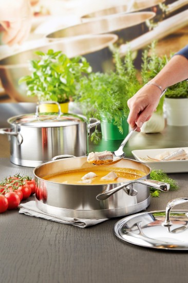 Steelpan met deksel, 20 cm / 3 l, Atlantis gamma, roestvrij staal - Demeyere