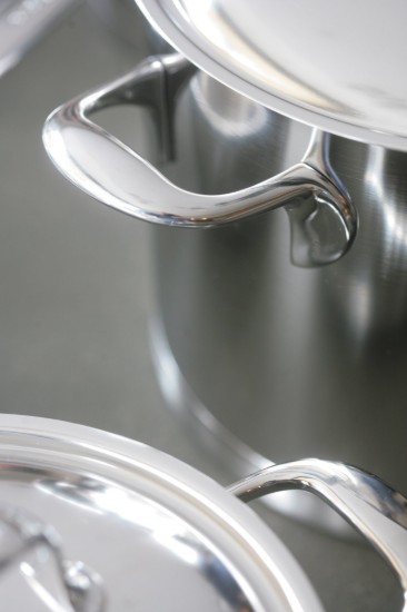 Casseruola con coperchio, 22 cm / 4 l, gamma Atlantis, acciaio inox - Demeyere