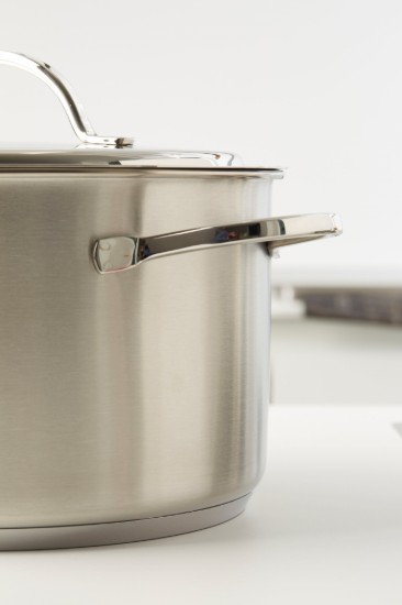 Cooking pot with lid, 20 cm/5 l "Resto", stainless steel - Demeyere