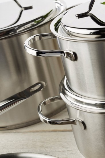 Cooking pot with lid, 20 cm/5 l "Resto", stainless steel - Demeyere