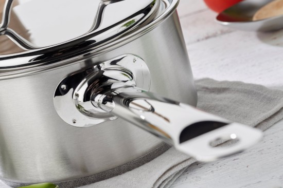 Milk pan with lid, 14 cm /1 l "Resto", stainless steel - Demeyere