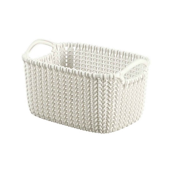 Aufbewahrungskorb, Kunststoff, 24,7 x 16,7 x 13,7 cm, Weiß – Curver