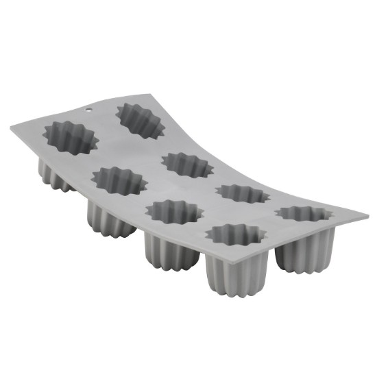 Siliconen mal voor 8 taarten, 30 x 17,6 cm - merk "de Buyer"