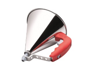 KWIK piston mini-funnel, with stand, 0.8 L , red - "de Buyer" brand